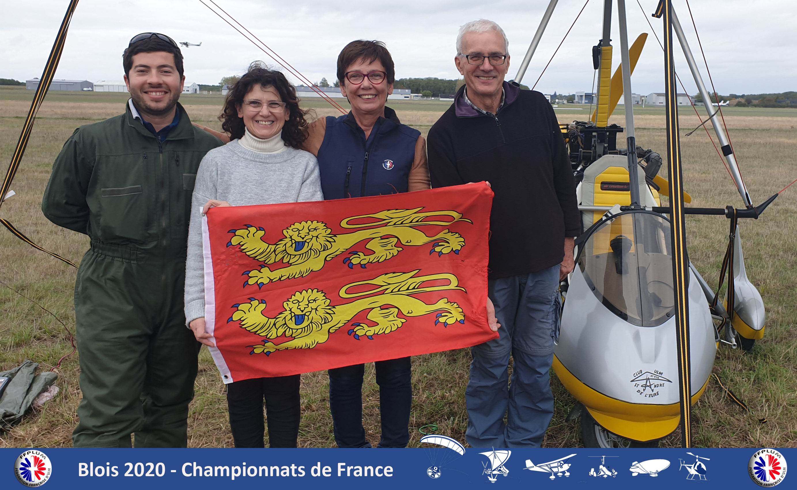 The Normandy competitors supported by Marie-Françoise!