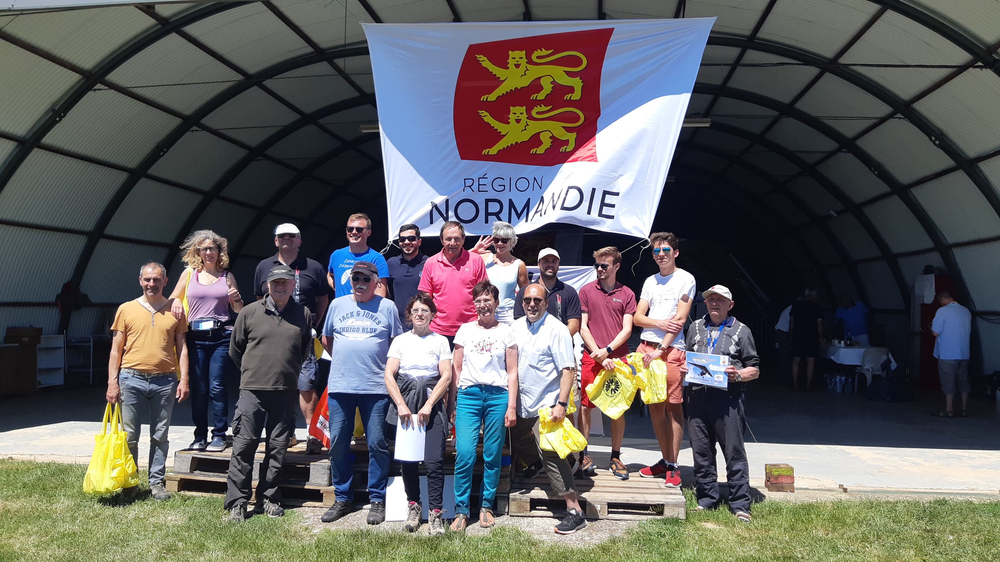 The competitors and the volunteers