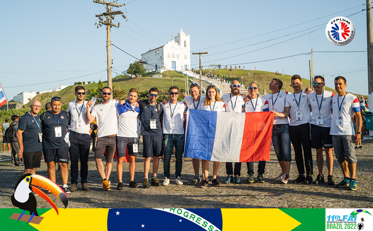 The French team before the ceremony