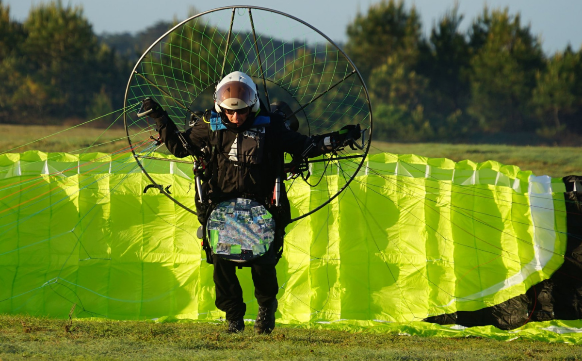 Take-off in PF1 (foot launch)