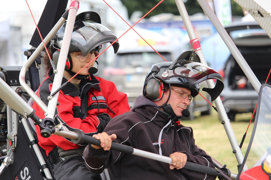 The Microlight winners in action
