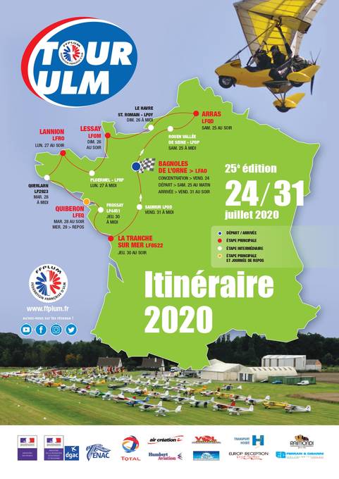 Tour ULM 2020 route map